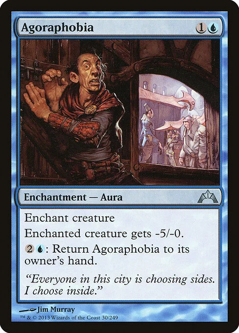 Agoraphobia, carta Magic di tipo Enchantment — Aura illustrata da Jim Murray