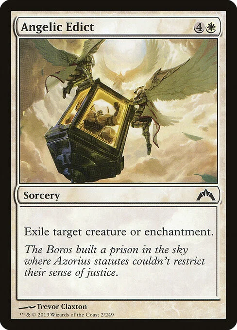 Angelic Edict, carta Magic di tipo Sorcery illustrata da Trevor Claxton