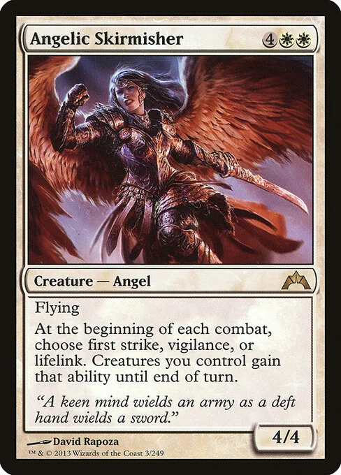 Angelic Skirmisher, carta Magic di tipo Creature — Angel illustrata da David Rapoza