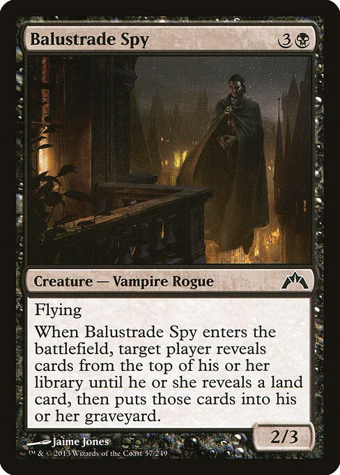 Balustrade Spy, carta Magic di tipo Creature — Vampire Rogue illustrata da Jaime Jones