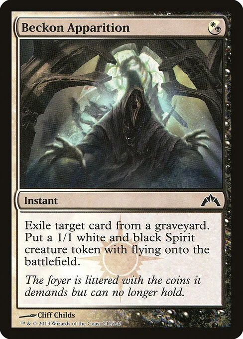 Beckon Apparition, carta Magic di tipo Instant illustrata da Cliff Childs