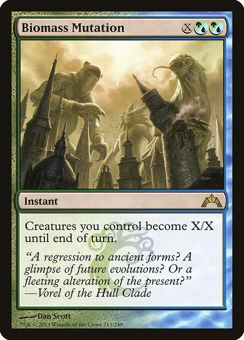 Biomass Mutation, carta Magic di tipo Instant illustrata da Dan Murayama Scott