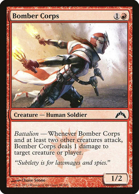 Bomber Corps, carta Magic di tipo Creature — Human Soldier illustrata da Chase Stone