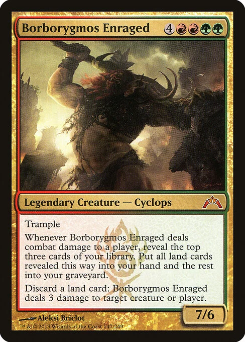 Borborygmos Enraged, carta Magic di tipo Legendary Creature — Cyclops illustrata da Aleksi Briclot