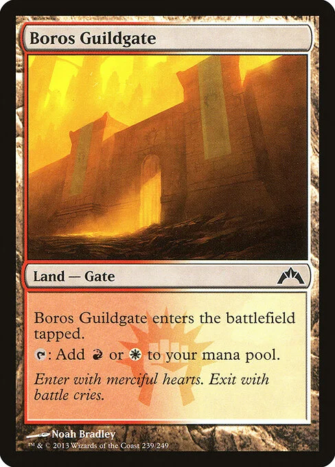 Boros Guildgate, carta Magic di tipo Land — Gate illustrata da Noah Bradley