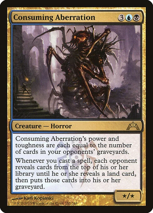 Consuming Aberration, carta Magic di tipo Creature — Horror illustrata da Karl Kopinski