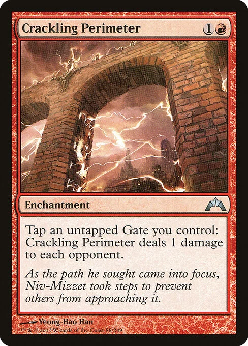 Crackling Perimeter, carta Magic di tipo Enchantment illustrata da Yeong-Hao Han