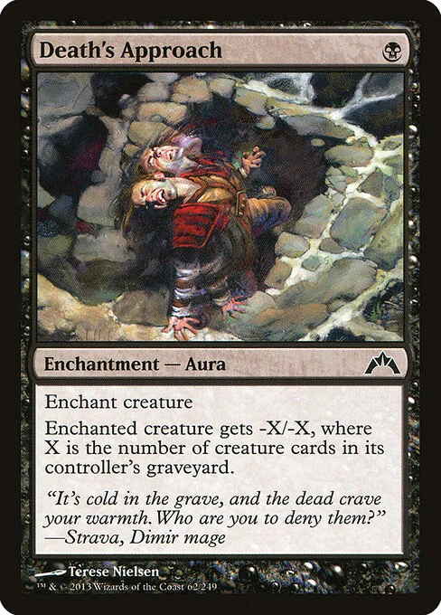 Death's Approach, carta Magic di tipo Enchantment — Aura illustrata da Terese Nielsen