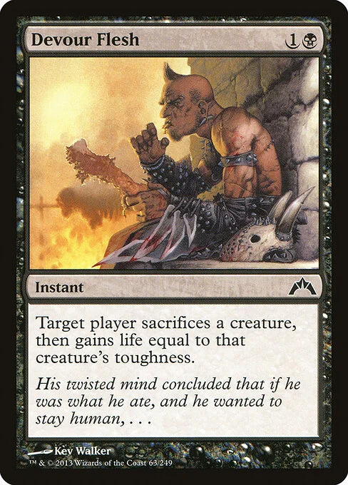 Devour Flesh, carta Magic di tipo Instant illustrata da Kev Walker
