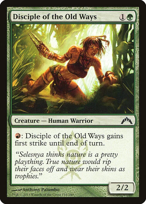 Disciple of the Old Ways, carta Magic di tipo Creature — Human Warrior illustrata da Anthony Palumbo