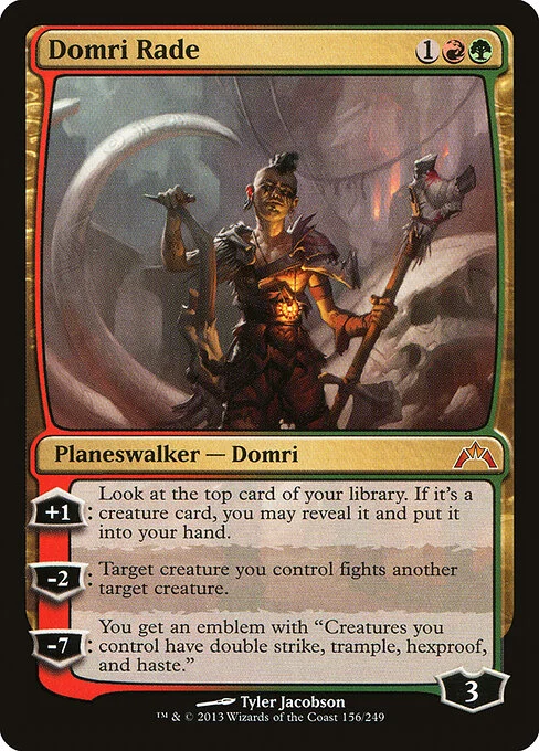 Domri Rade, carta Magic di tipo Legendary Planeswalker — Domri illustrata da Tyler Jacobson
