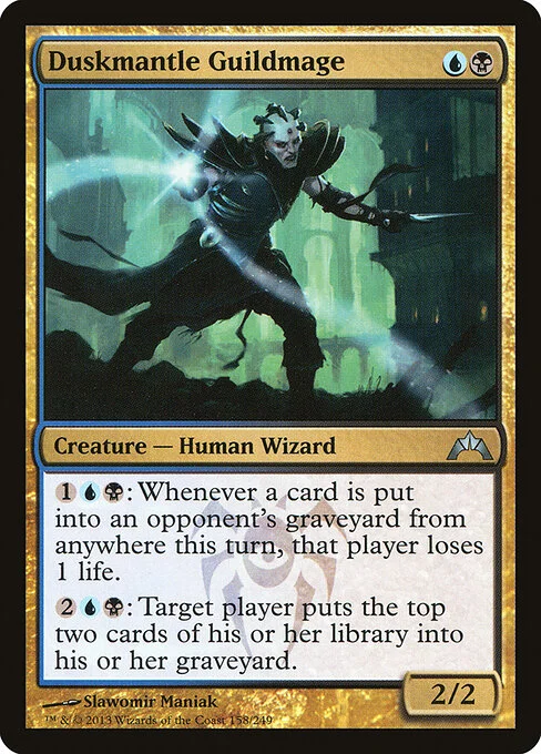 Duskmantle Guildmage, carta Magic di tipo Creature — Human Wizard illustrata da Slawomir Maniak