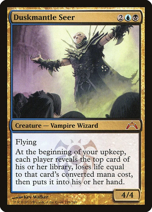 Duskmantle Seer, carta Magic di tipo Creature — Vampire Wizard illustrata da Kev Walker