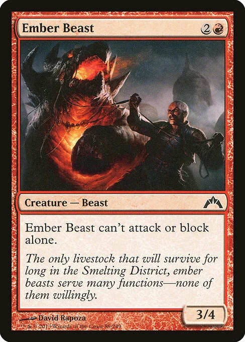 Ember Beast, carta Magic di tipo Creature — Beast illustrata da David Rapoza