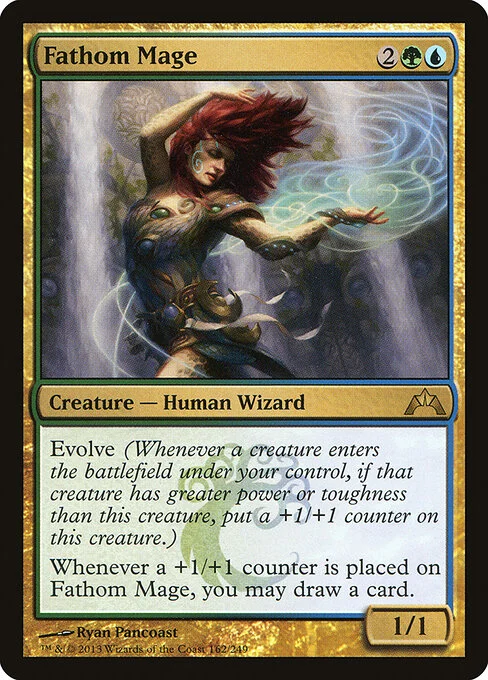 Fathom Mage, carta Magic di tipo Creature — Human Wizard illustrata da Ryan Pancoast