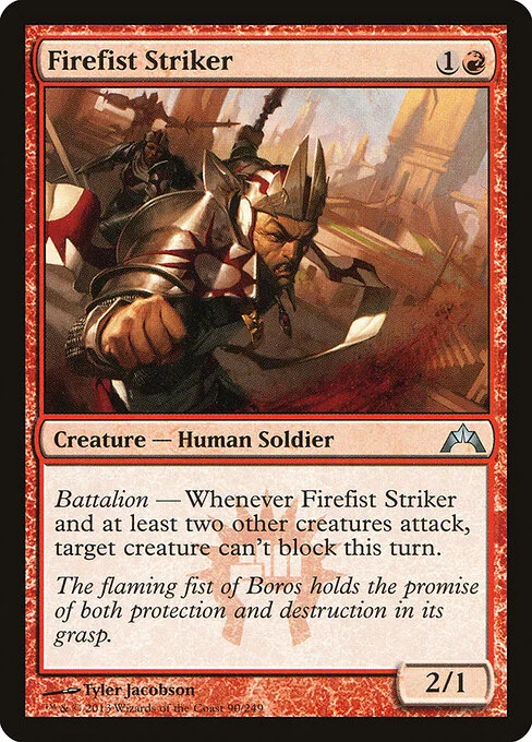 Firefist Striker, carta Magic di tipo Creature — Human Soldier illustrata da Tyler Jacobson