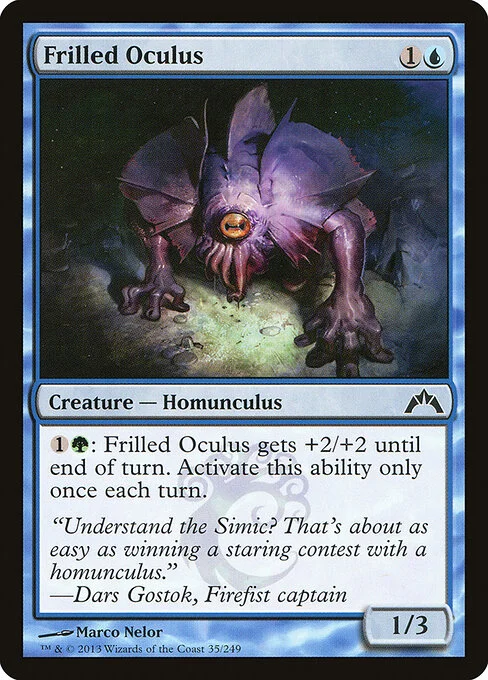 Frilled Oculus, carta Magic di tipo Creature — Homunculus illustrata da Marco Nelor