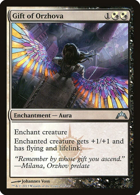 Gift of Orzhova, carta Magic di tipo Enchantment — Aura illustrata da Johannes Voss