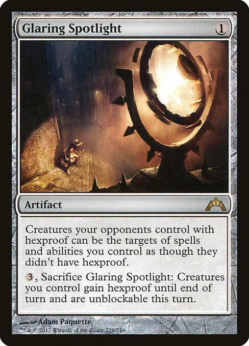 Glaring Spotlight, carta Magic di tipo Artifact illustrata da Adam Paquette