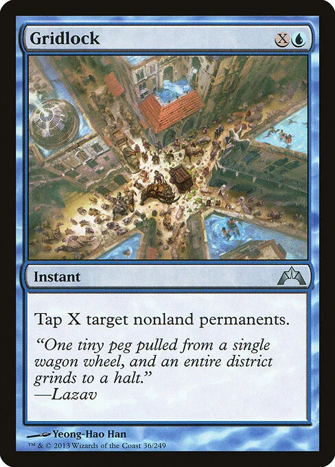 Gridlock, carta Magic di tipo Instant illustrata da Yeong-Hao Han