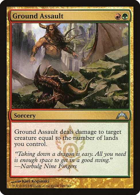 Ground Assault, carta Magic di tipo Sorcery illustrata da Karl Kopinski