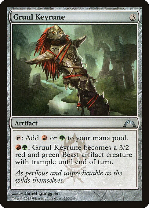 Gruul Keyrune, carta Magic di tipo Artifact illustrata da Daniel Ljunggren
