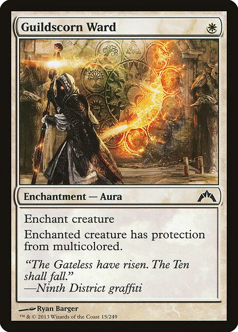 Guildscorn Ward, carta Magic di tipo Enchantment — Aura illustrata da Ryan Barger