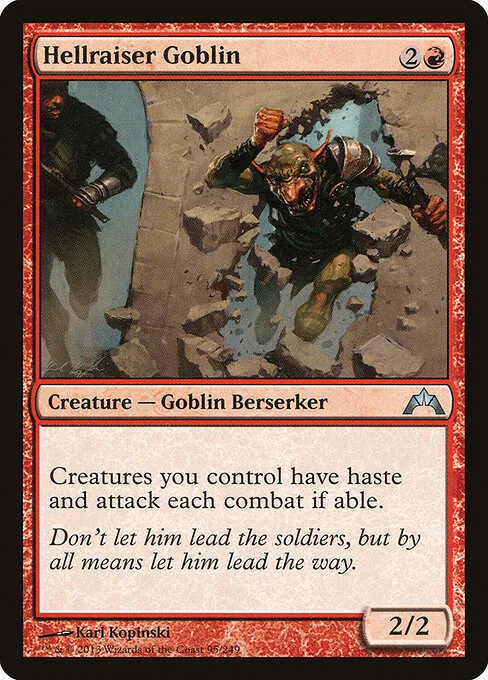 Hellraiser Goblin, carta Magic di tipo Creature — Goblin Berserker illustrata da Karl Kopinski