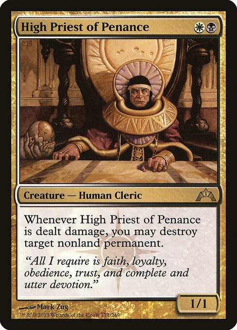 High Priest of Penance, carta Magic di tipo Creature — Human Cleric illustrata da Mark Zug