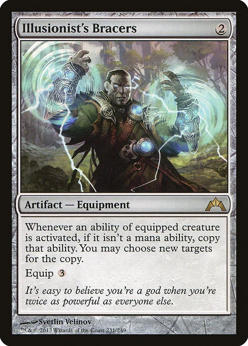 Illusionist's Bracers, carta Magic di tipo Artifact — Equipment illustrata da Svetlin Velinov