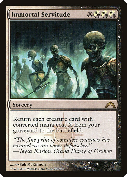 Immortal Servitude, carta Magic di tipo Sorcery illustrata da Seb McKinnon
