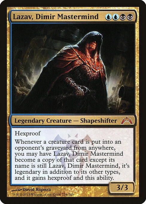 Lazav, Dimir Mastermind, carta Magic di tipo Legendary Creature — Shapeshifter illustrata da David Rapoza