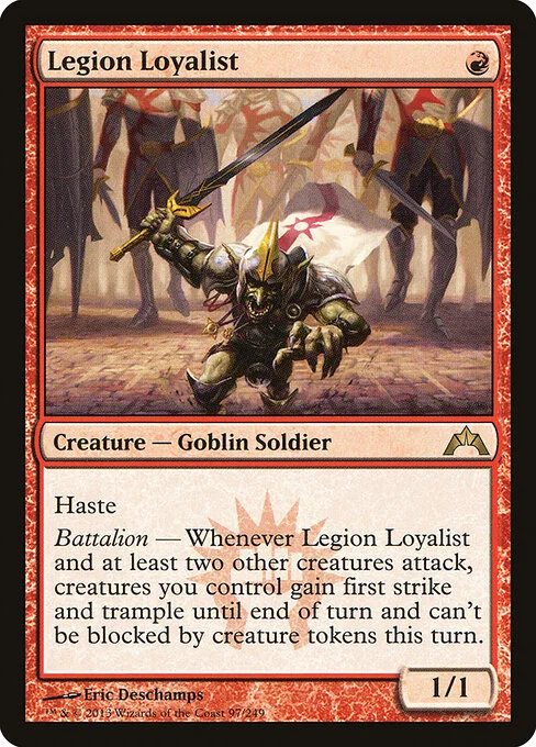 Legion Loyalist, carta Magic di tipo Creature — Goblin Soldier illustrata da Eric Deschamps