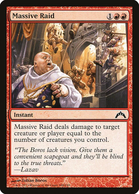 Massive Raid, carta Magic di tipo Instant illustrata da Zoltan Boros