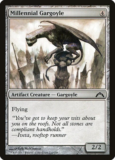 Millennial Gargoyle, carta Magic di tipo Artifact Creature — Gargoyle illustrata da Seb McKinnon