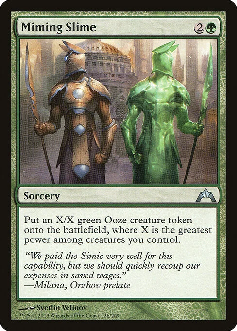 Miming Slime, carta Magic di tipo Sorcery illustrata da Svetlin Velinov