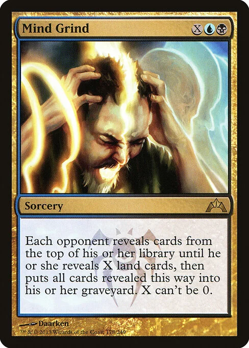 Mind Grind, carta Magic di tipo Sorcery illustrata da Daarken