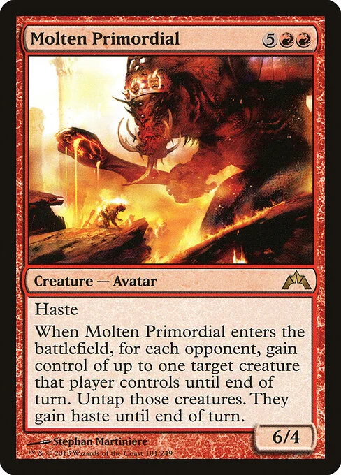 Molten Primordial, carta Magic di tipo Creature — Avatar illustrata da Stephan Martiniere
