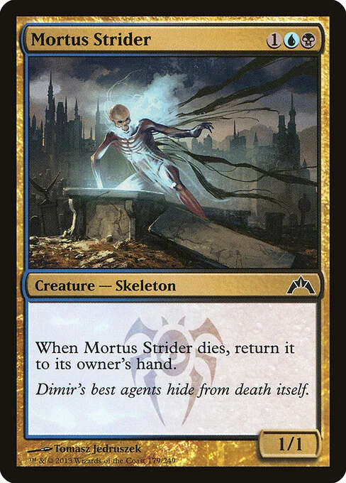 Mortus Strider, carta Magic di tipo Creature — Skeleton illustrata da Tomasz Jedruszek