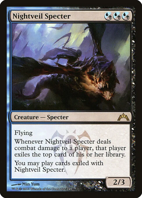 Nightveil Specter, carta Magic di tipo Creature — Specter illustrata da Min Yum