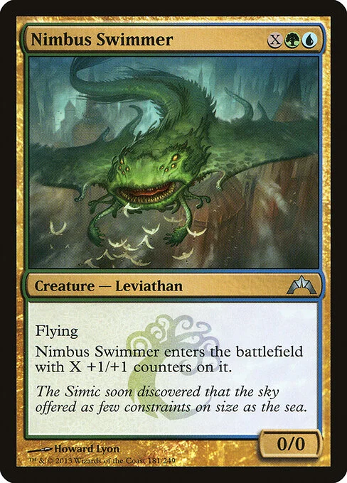 Nimbus Swimmer, carta Magic di tipo Creature — Leviathan illustrata da Howard Lyon
