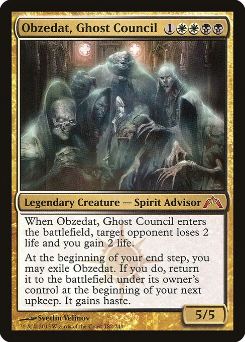 Obzedat, Ghost Council, carta Magic di tipo Legendary Creature — Spirit Advisor illustrata da Svetlin Velinov