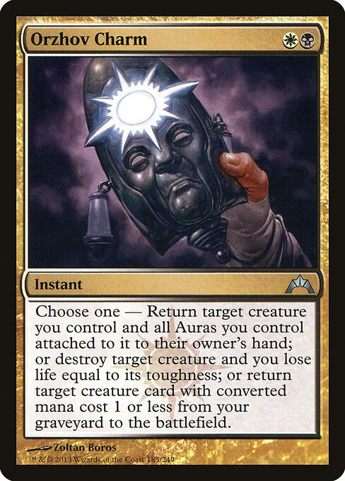 Orzhov Charm, carta Magic di tipo Instant illustrata da Zoltan Boros