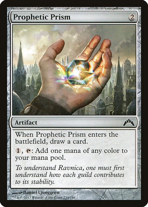 Prophetic Prism, carta Magic di tipo Artifact illustrata da Daniel Ljunggren