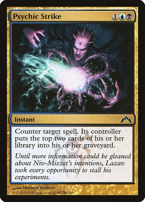 Psychic Strike, carta Magic di tipo Instant illustrata da Mathias Kollros