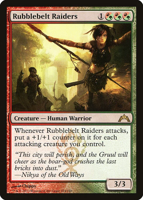 Rubblebelt Raiders, carta Magic di tipo Creature — Human Warrior illustrata da Chippy