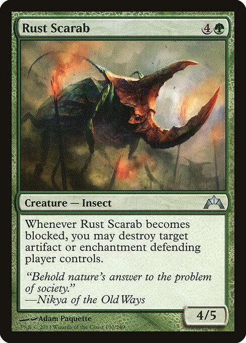 Rust Scarab, carta Magic di tipo Creature — Insect illustrata da Adam Paquette