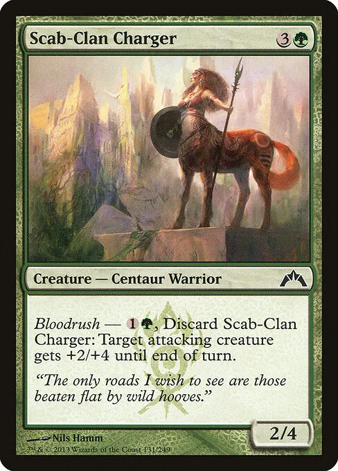 Scab-Clan Charger, carta Magic di tipo Creature — Centaur Warrior illustrata da Nils Hamm