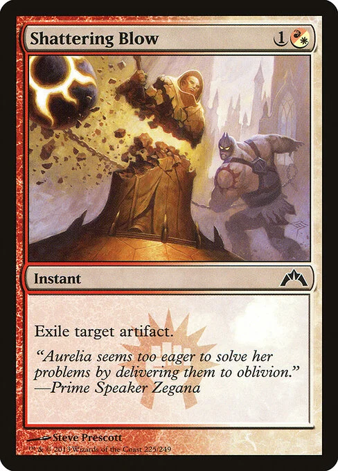 Shattering Blow, carta Magic di tipo Instant illustrata da Steve Prescott
