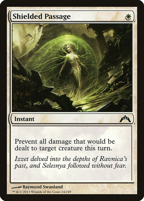 Shielded Passage, carta Magic di tipo Instant illustrata da Raymond Swanland